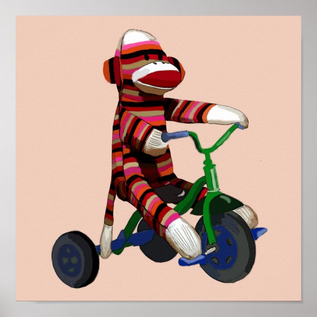 Sock Monkey Tricycle Poster (Front)