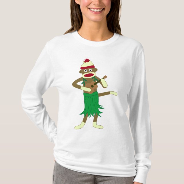 Sock Monkey Ukulele T-Shirt (Front)