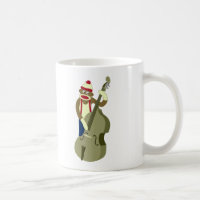 Sock Monkey Upright Bass Player