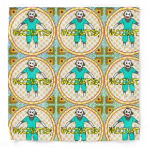 Sock Monkey Vaccinated Bandana