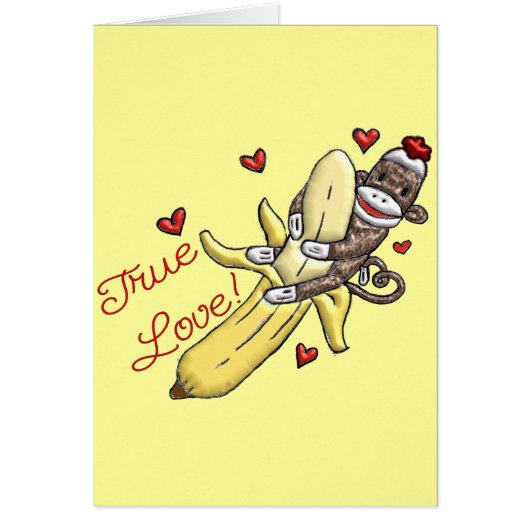 Sock Monkey Valentine Merchandise Cards (Front)