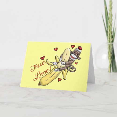 Sock Monkey Valentine Merchandise Holiday Card