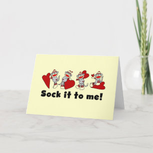 Sock Monkey Valentines T shirts and Gifts Holiday Card