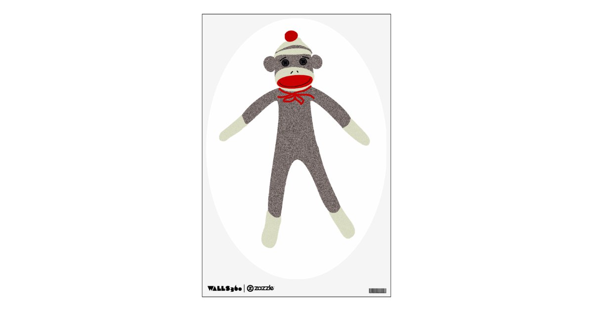 Sock Monkey Wall Decal Zazzle