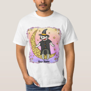 Sock Monkey Witch T-Shirt