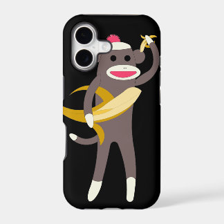 Sock Monkey with Banana Swords iPhone 17 Case