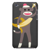 Sock Monkey with Banana Swords IPod Case (Back)