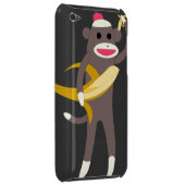 Sock Monkey with Banana Swords IPod Case (Back/Right)