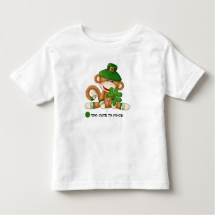 Sock Monkey with Shamrock St. Patrick's Day Toddler T-shirt