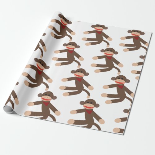 Sock Monkey Wrapping Paper