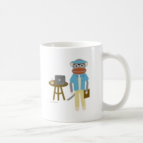 Sock Monkey Writer Coffee Mug