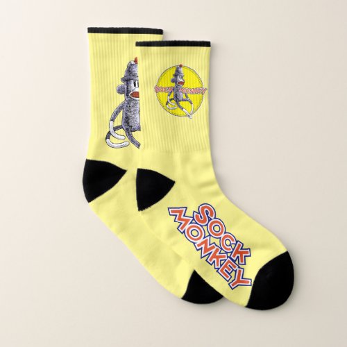 Sock Monkey Yellow Socks
