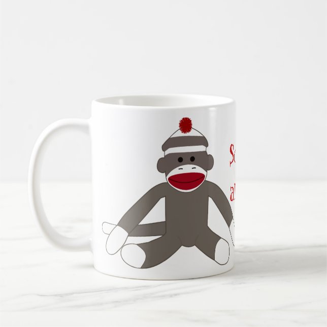 Sock Monkeying Around Coffee Mug (Left)