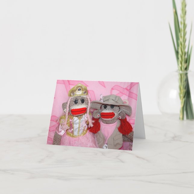 Sock Monkeys for the Cure GIrlfriends Card (Front)