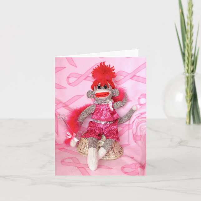 Sock Monkeys for the Cure Pink Denise Card (Front)