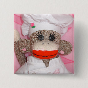 Sock Monkeys for the Cure Rose Pin