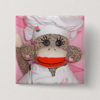 Sock Monkeys for the Cure Rose  Pin