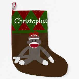 personalized sock monkey christmas stocking