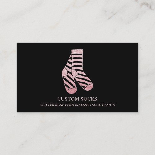 Sock Store Rose Gold Business Card