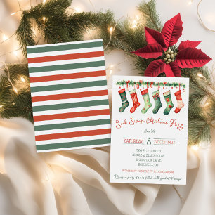 Sock Swap Christmas Party, Holiday Party Invitation