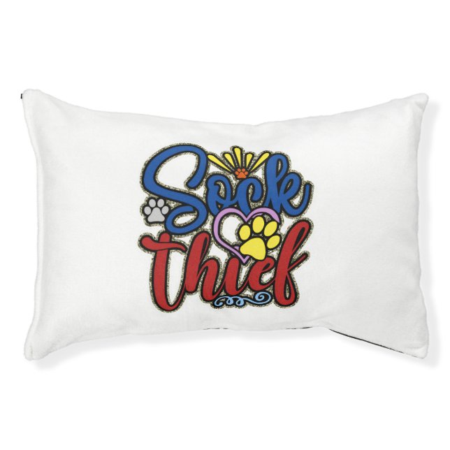 Sock Thief Small Dog Bed (Front)