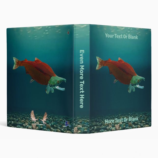 Sockeye Salmon 3 Ring Binder (Background)