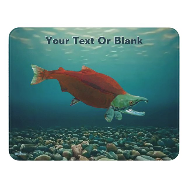 Sockeye Salmon Door Sign (Contemporary Front)