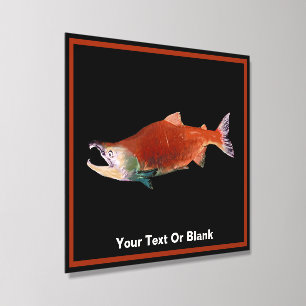 Sockeye Salmon in Red Acrylic Photo Tile