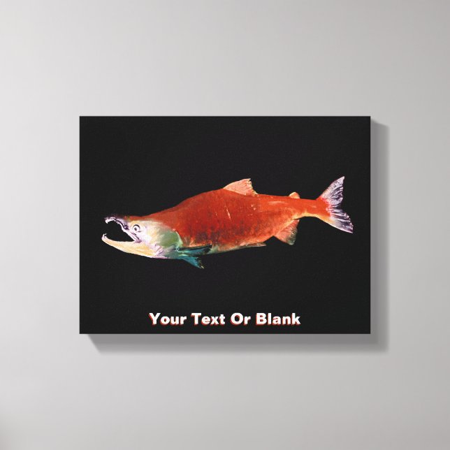 Sockeye Salmon in Red Canvas Print (Front)