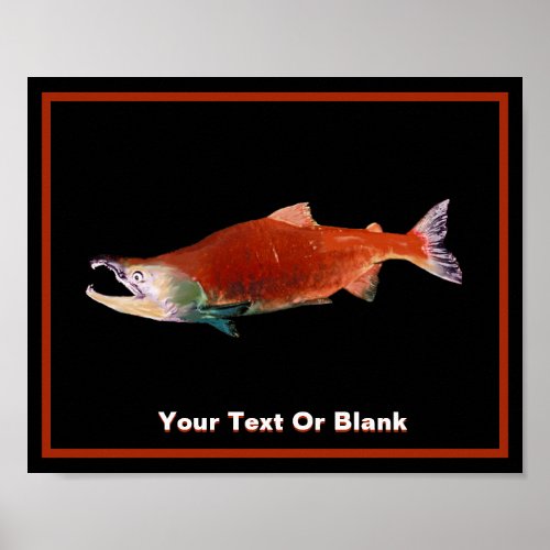 Sockeye Salmon in Red Poster