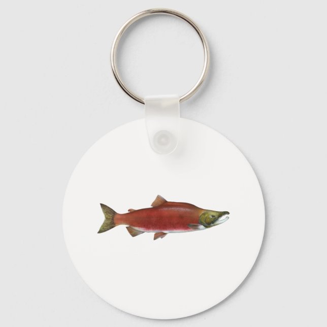 Sockeye Salmon Keychain (Front)