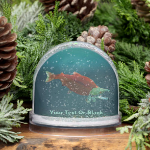 Sockeye Salmon Snow Globe