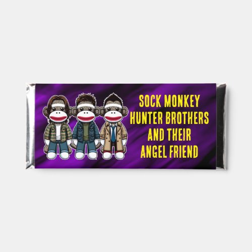 SockMonkey Hunter Brothers and their Angel Friend Hershey Bar Favors