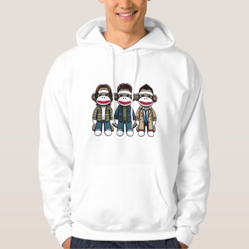 SockMonkey Hunter Brothers and their Angel Friend Hoodie