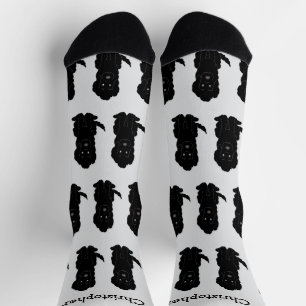 Socks Black Goldendoodle Design