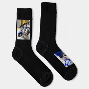 #Socks cats 3&4 Hat Model, Cat Eyes Socks