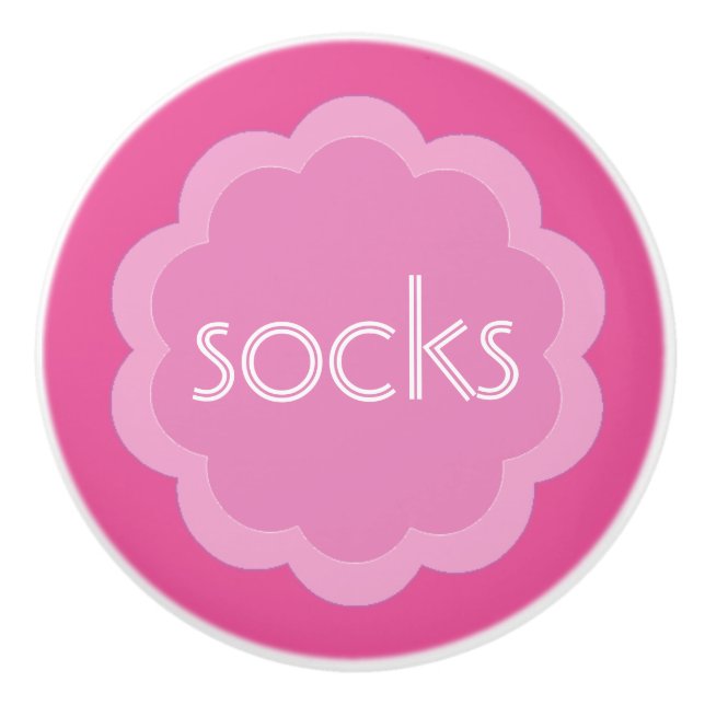 Socks Clothes organization pink flower knob (Front)