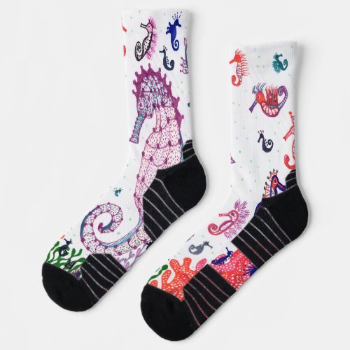 Socks. Design "Seahorses" Socks