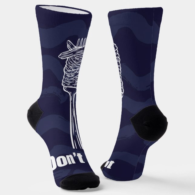 Socks - Don't Cut - Humor spaghetti (Angled)