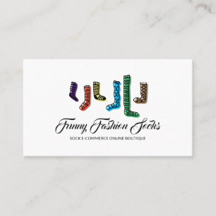 Socks Ecommerce merch Business Card