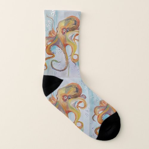 SOCKS for 2020 Octopus Painting by JP Denyer