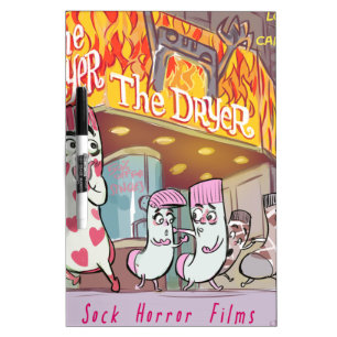 Socks Horror Films The Dryer Funny Dry-Erase Board