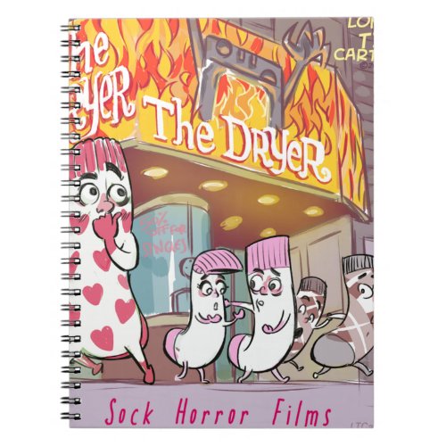 Socks Horror Films The Dryer Funny Notebook