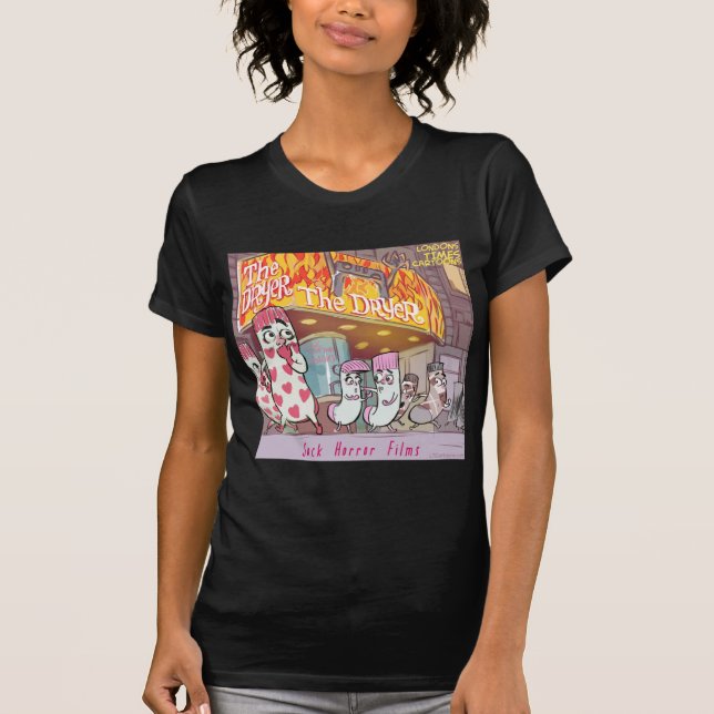 Socks Horror Films The Dryer Funny T-Shirt (Front)