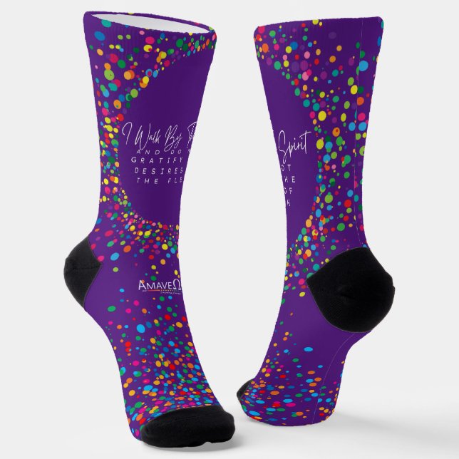  SOCKS: I walk by the Spirit Socks (Angled)