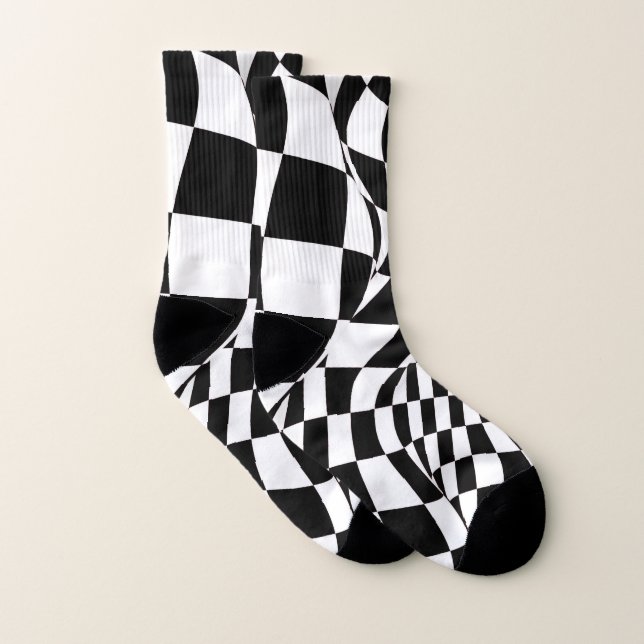 Socks - Modified Checkered Flag (Pair)