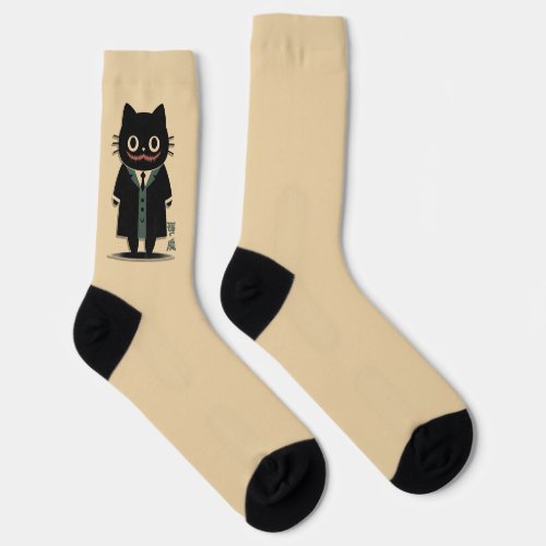 socks Mysterious Black Cat in Pop Culture Suit