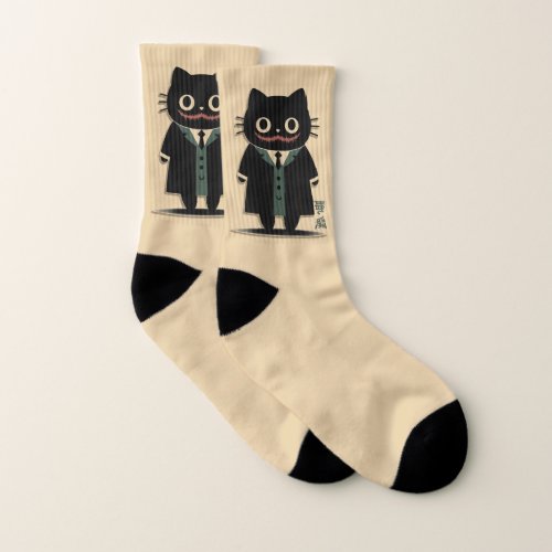  socks Mysterious Black Cat in Pop Culture Suit