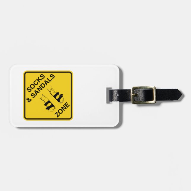 Socks & Sandals Zone Luggage Tag (Front Horizontal)