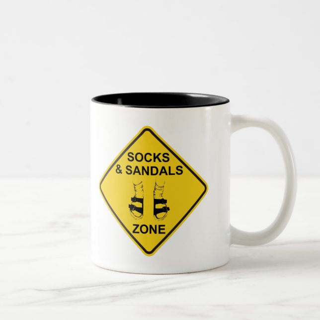 Socks & Sandals Zone Two-Tone Coffee Mug (Right)